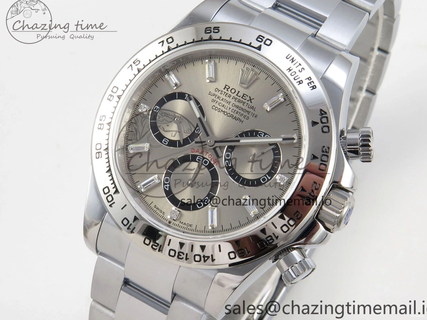 Best Marker (Gain Edition on SH4131 QF SS V6 Daytona Dia Bracelet Gray 126509 Crystal Weight) 1:1 0114